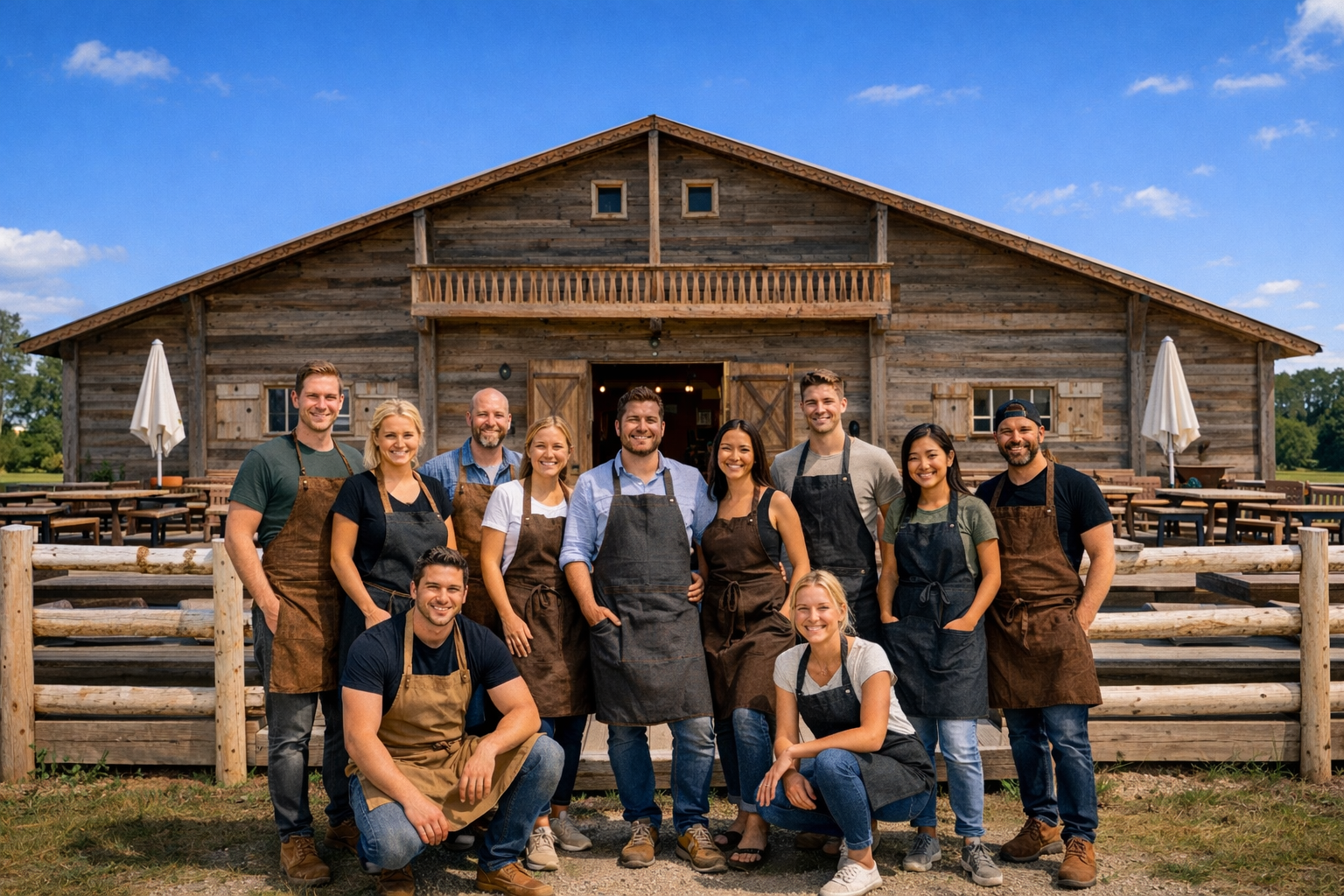 Almdorado Gastroteam bei einem Event am Chiemsee